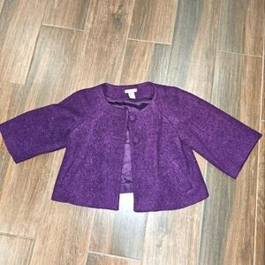 KENAR SWING COAT PURPLE SZ 8